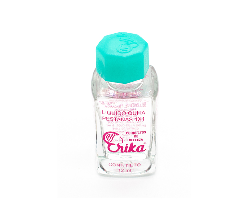 Frasco de quita pestañas 12 ml. chico